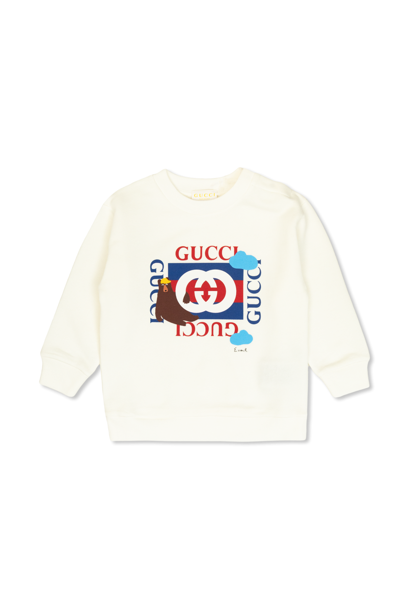 White Sweatshirt with colorful print Gucci Kids - Vitkac AS